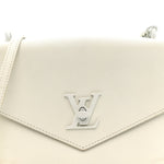 Soft Calfskin Mylockme Chain Bag BB White