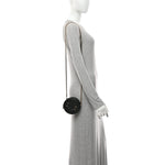 Caviar Quilted Round Filigree Crossbody Black