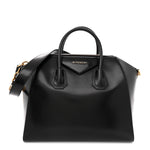 Shiny Lord Calfskin Medium Antigona Black