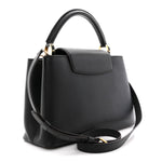 Taurillon Capucines MM Black Fuchsia
