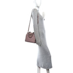 Grained Calfskin Rockstud Flip Lock Tote Lipstick