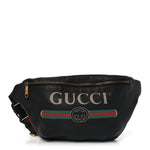 Grained Calfskin Small Logo Belt Bag Black