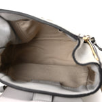 Suede Calfskin Mini Faye Backpack Silver Blue