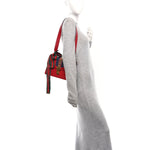 Calfskin Small Sylvie Shoulder Bag Hibiscus Red