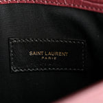Calfskin Crocodile Embossed Uptown Monogram Clutch Rouge Legion