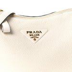 Vitello Daino Small Shoulder Bag White