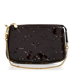 Vernis Monogram Mini Pochette Accessories Amarante