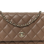 Caviar Quilted CC Turnlock Wallet On Chain WOC Brown