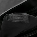 Calfskin Y Quilted Monogram Monochrome Large Loulou Chain Satchel Black