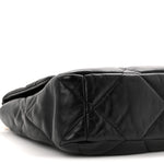 Goatskin Quilted Large Chanel 19 Flap Black