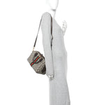 GG Supreme Monogram Web Small Ophidia Top Handle Bag Beige Ebony
