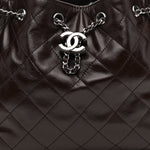 Caviar Quilted Small Chanel 25 Handbag Dark Brown