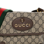 GG Supreme Monogram Web Small Neo Vintage Double Flap Messenger Bag Beige New Acero