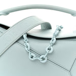 Grained Calfskin Small Puzzle Bag Aquamarine
