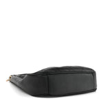 Calfskin Stitched Hobo Black