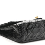 Distressed Patent Quilted 2.55 Reissue 226 Flap Black