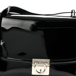 Patent Jody Shoulder Bag Black