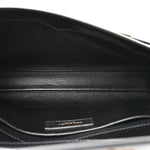 Smooth Calfskin Small Manhattan Shoulder Bag Black