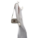 GG Supreme Monogram Web Neo Vintage Shoulder Bag Beige New Acero Crop