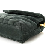 Suede Y Quilted Monogram Toy Loulou Crossbody Bag Dark Forest