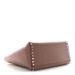 Vitello Small Rockstud Double Handle Tote Antique Rose