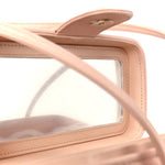 Shiny Caviar Preppy Coco Long Vanity With Strap Light Pink