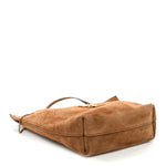 Suede Pochon Shoulder Bag Caramel Cognac