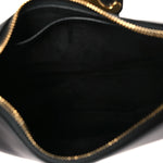 Smooth Calfskin Medium Strap Ava Triomphe Shoulder Bag Black