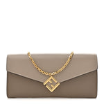 Vitello King Cruise FF Diamonds Continental Envelope Wallet On Chain Truffle Dove