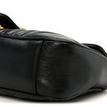 Calfskin Matelasse Small GG Marmont Shoulder Bag Black