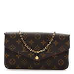 Monogram Pochette Felicie Chain Wallet Fuchsia