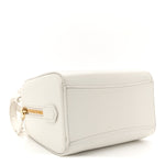 Tumbled Buffalo Micro Antigona Cube Bag White