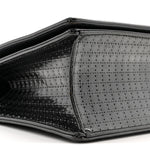 Metallic Patent Micro-Cannage Medium Diorama Flap Bag Onyx Black