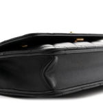 Lambskin Quilted Sweet Camellia Wallet On Chain WOC Black