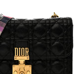 Lambskin Cannage Large Dioraddict Flap J’Adior Strap Black