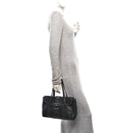 Calf Pocket Shoulder Bag Black