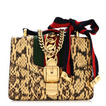 Snakeskin Mini Sylvie Chain Shoulder Bag Roccia