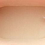 Calfskin Raffia Small Take Away Vanity Case Bag Pink Beige