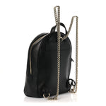 Pebbled Calfskin Soho Chain Backpack Black