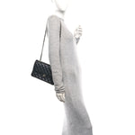 Lambskin Quilted Small Double Flap Black