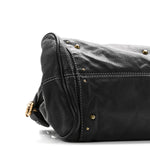 Calfskin Medium Paddington Satchel Black
