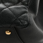 Caviar Quilted XL Grand Shopping Tote GST Black