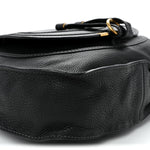 Calfskin Medium Marcie Satchel Black