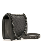 Calfskin Double Stitch New Medium Boy Flap Grey