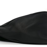 Grained Calfskin Large Slouchy Banana Bag Black