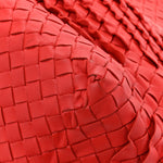 Nappa Intrecciato Ruffle Tote Red