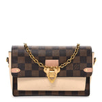 Damier Ebene Vavin Chain Wallet Creme
