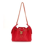 Caviar Quilted Mini Chanel 25 Handbag Red