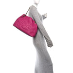 Cellarius Calfskin Medium Soho Chain Shoulder Bag Bright Bouganville