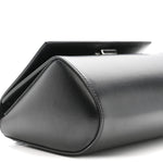 Calfskin Mini Pandora Box Logo Strap Crossbody Bag Black